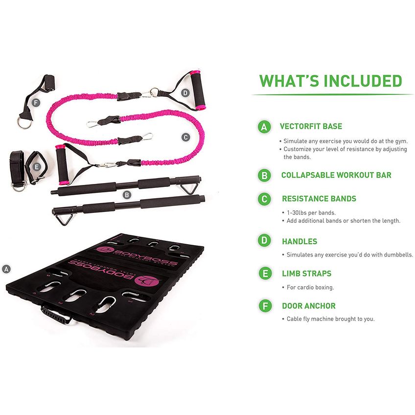 Home Gym Bodyboss 2.0 Totalmente Portátil Com Faixas De Resistência - imagem 3