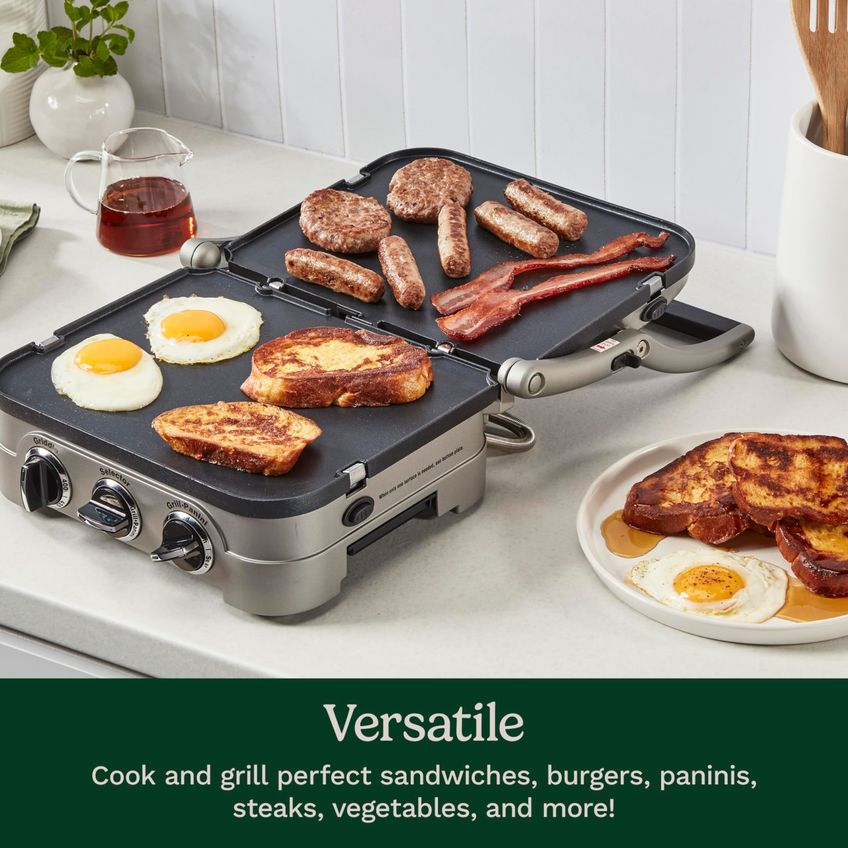 Prensa Panini Cuisinart GR-4NP1 5 em 1 de Aço Inoxidável - imagem 3