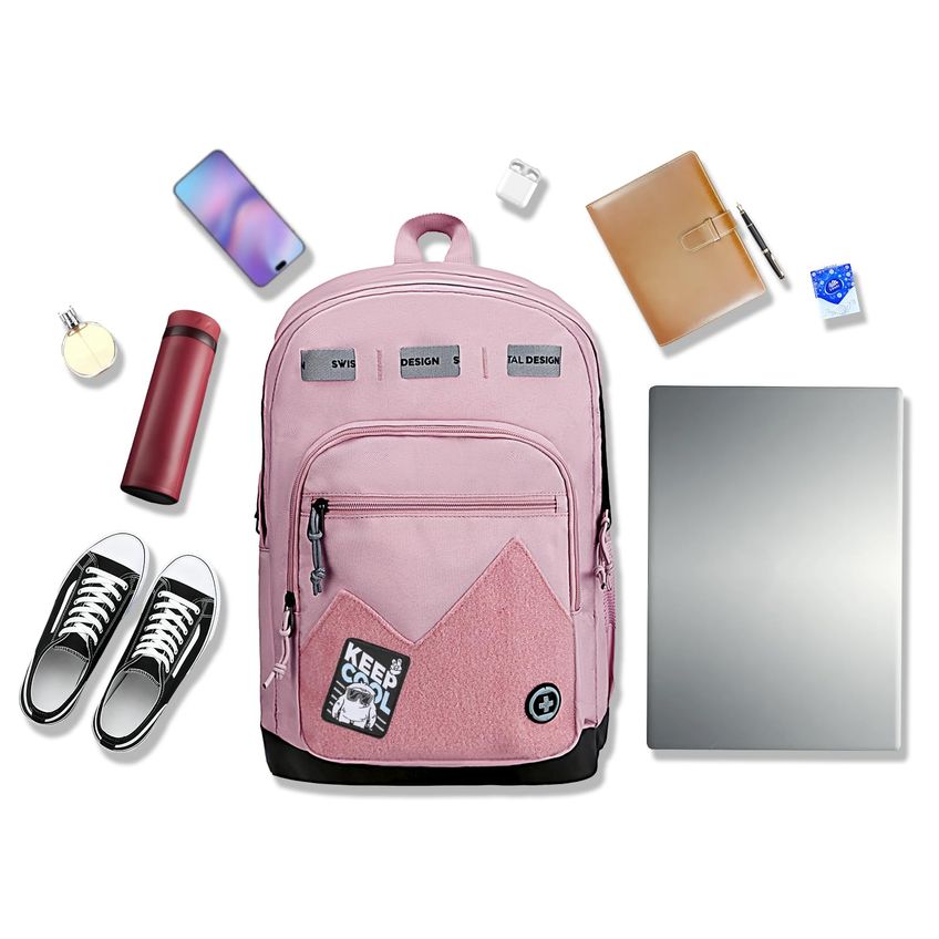 Mochila Swissdigital SD1718-81 Rosa 29L Com Patches - imagem 2