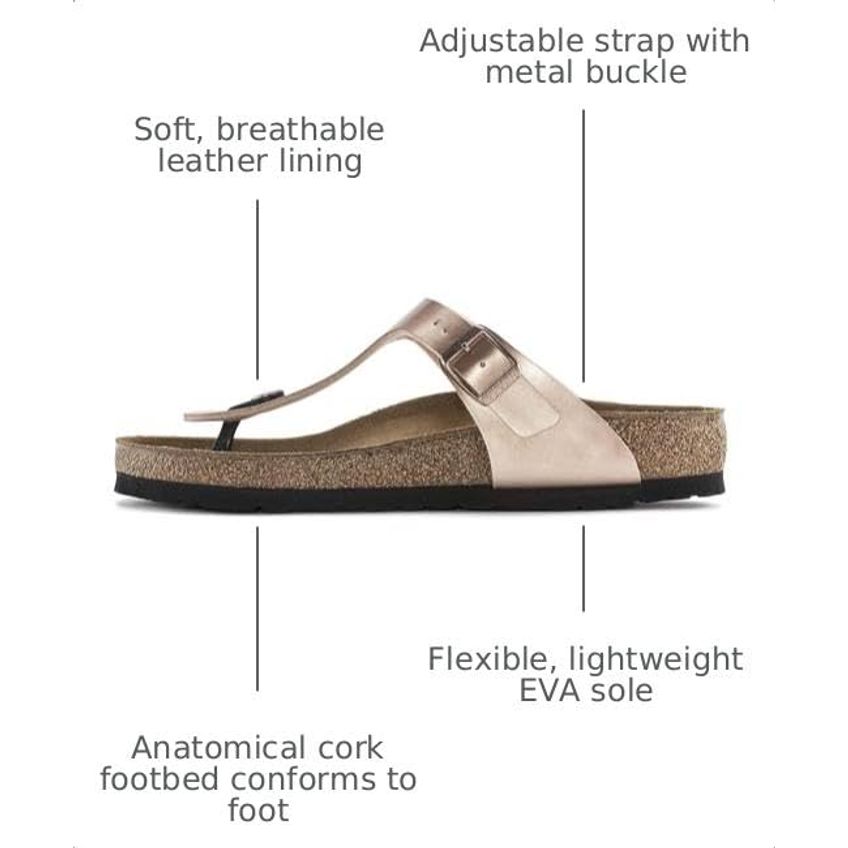 Sandália Unissex Birkenstock Gizeh Bs Copper 8w / 6m Eua - imagem 3