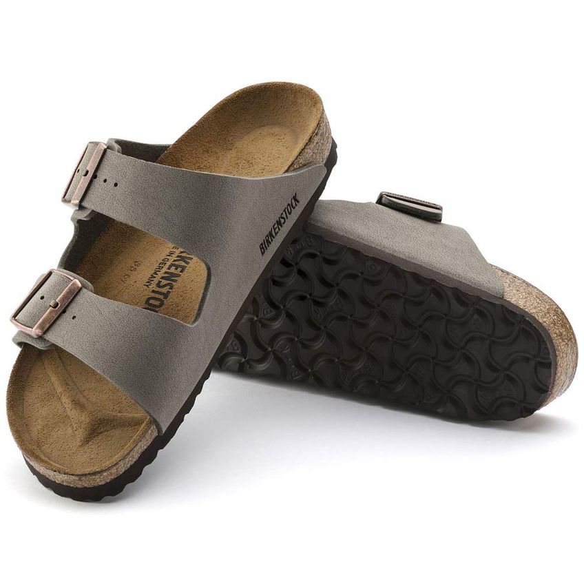 Sandálias Birkenstock Arizona Unissex Stone Birkibuc Tamanho 37 - imagem 4