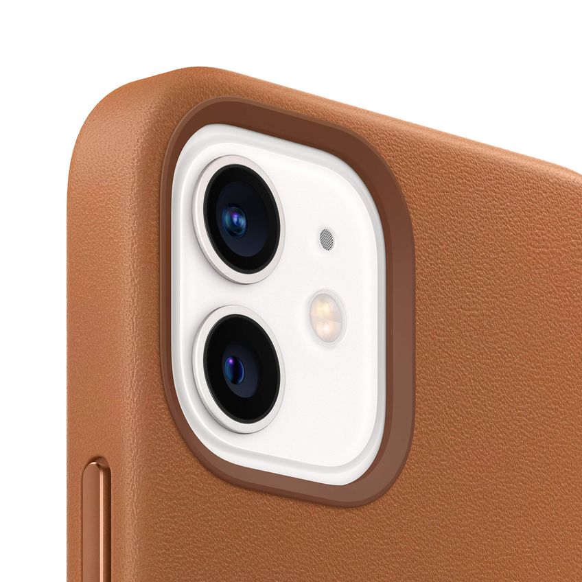 Capa De Telefone Apple iPhone 12/12 Pro Em Couro Com Marrom Magsafe - imagem 3