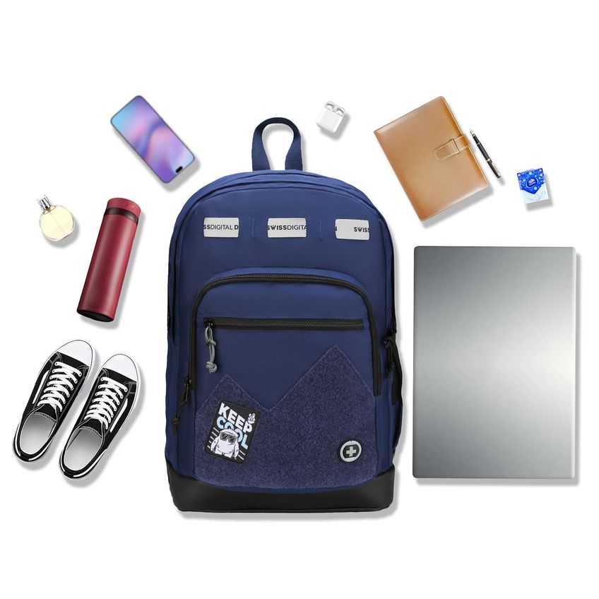 Mochila Swissdigital SD1718-12 Azul 29L Com Patches - imagem 3