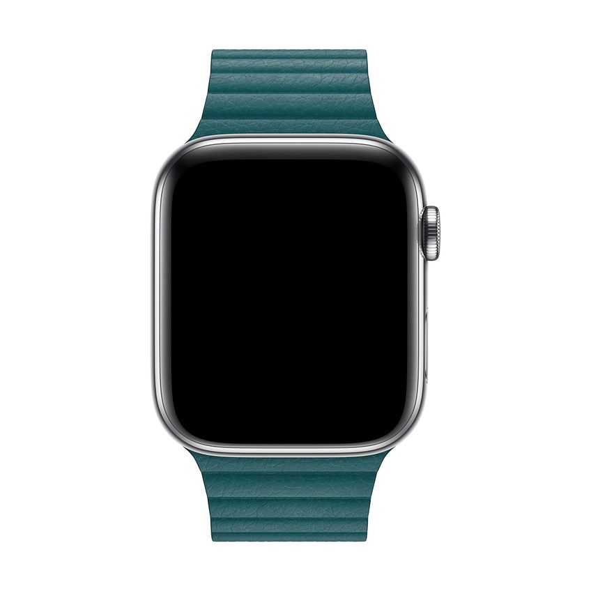 Pulseira De Relógio Apple Leather Loop 44 Mm Peacock Medium - imagem 3