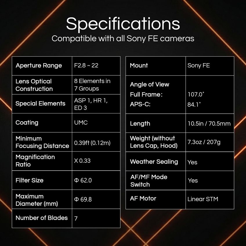 Lente De Câmera Rokinon 16 Mm F/2.8 Af Para Montagem Sony Fe - imagem 4