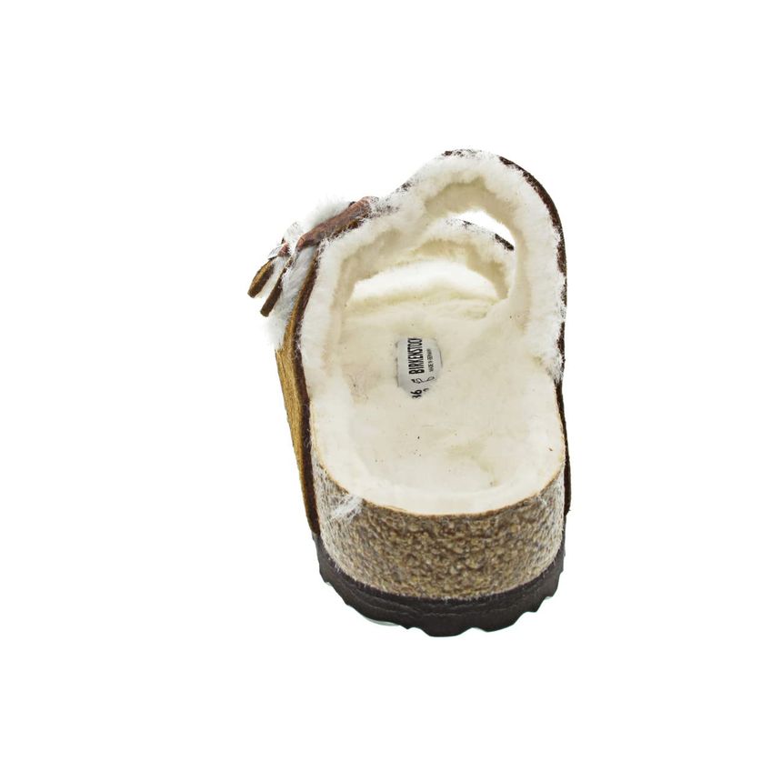 Sandália Birkenstock Arizona Shearling Bege Musgo Unissex 40 - imagem 2