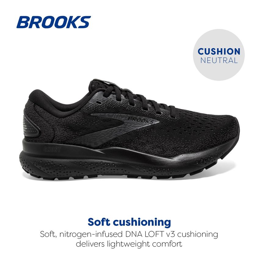 Tênis De Corrida Feminino Brooks Ghost 16 Preto 37 Ajuste Fino - imagem 2