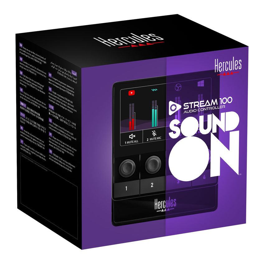 Controlador De Áudio Hercules Stream 100 – 8 Faixas Lcd - imagem 2