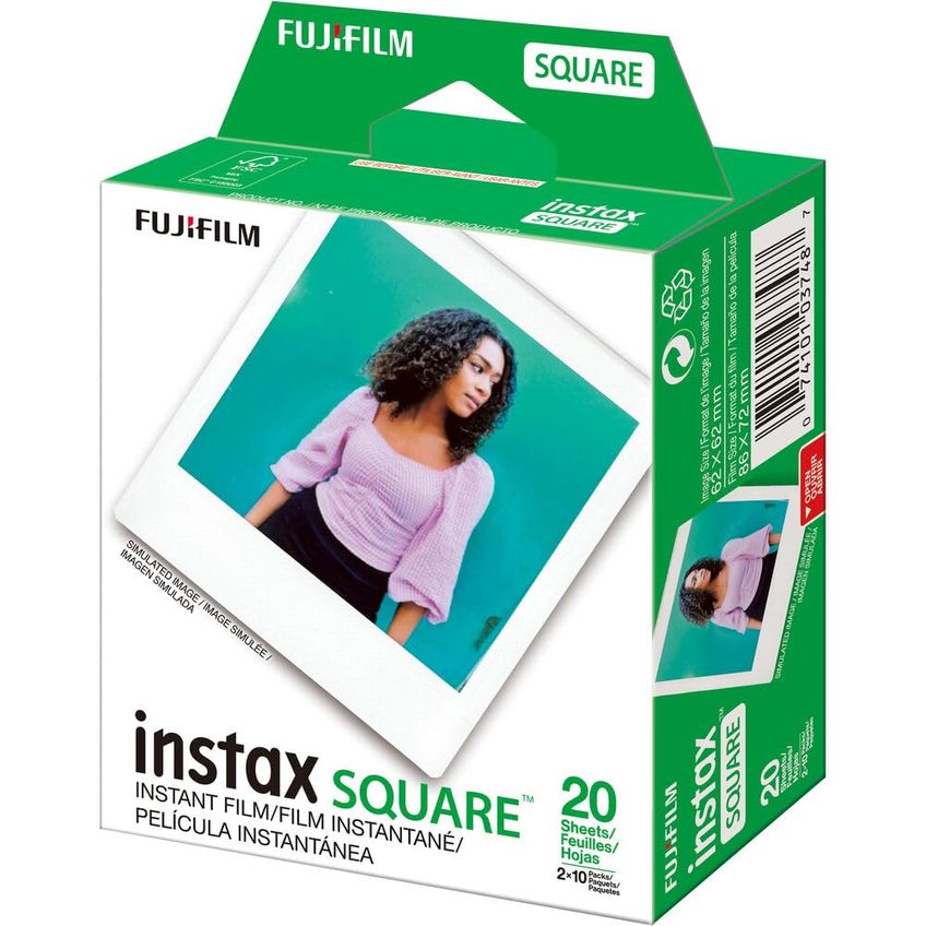Filme Instantâneo Fujifilm Instax Square 80 Exposições + Tecido - imagem 2