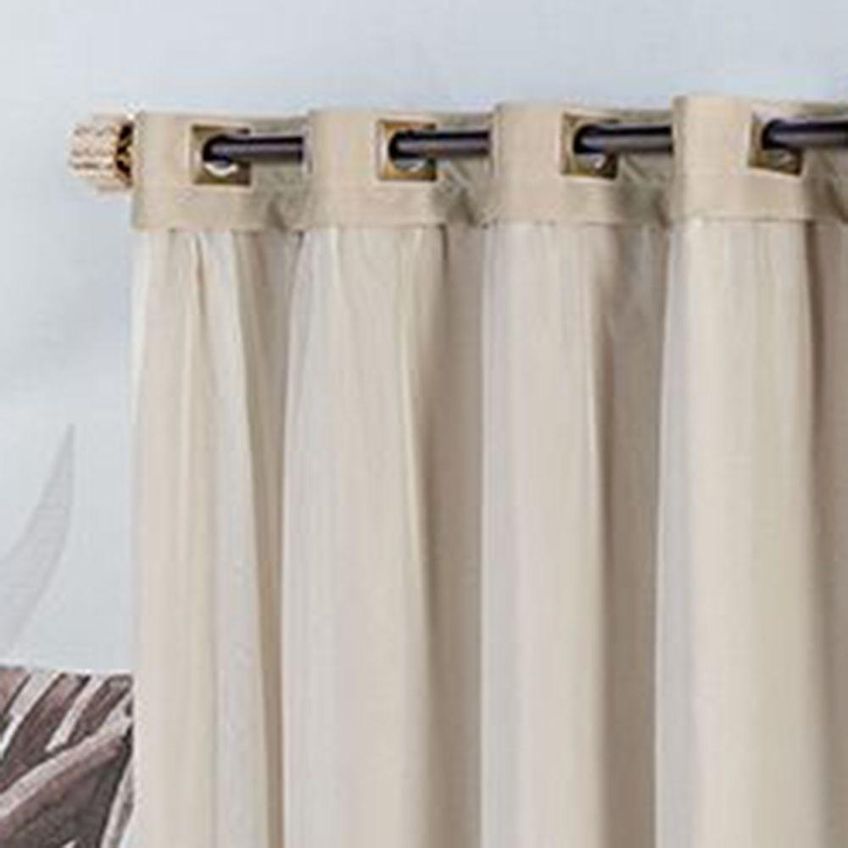 Cortina Realeza Para Varão Poliéster Para Decoração Palha - imagem 3