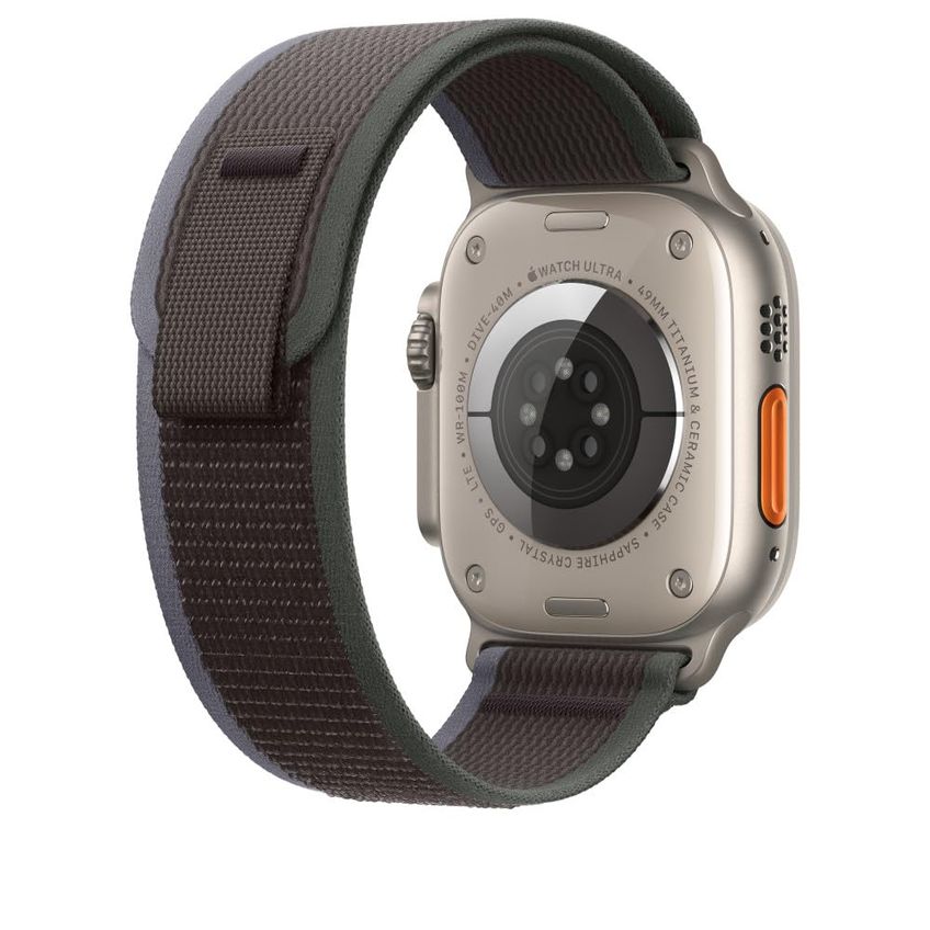 Pulseira Apple Watch Trail Loop Azul/Preta em Titânio 49mm S/M - imagem 4