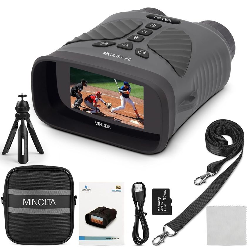 Monocular Minolta 10x25 Com Câmera 4k 48mp (cinza) - imagem 2