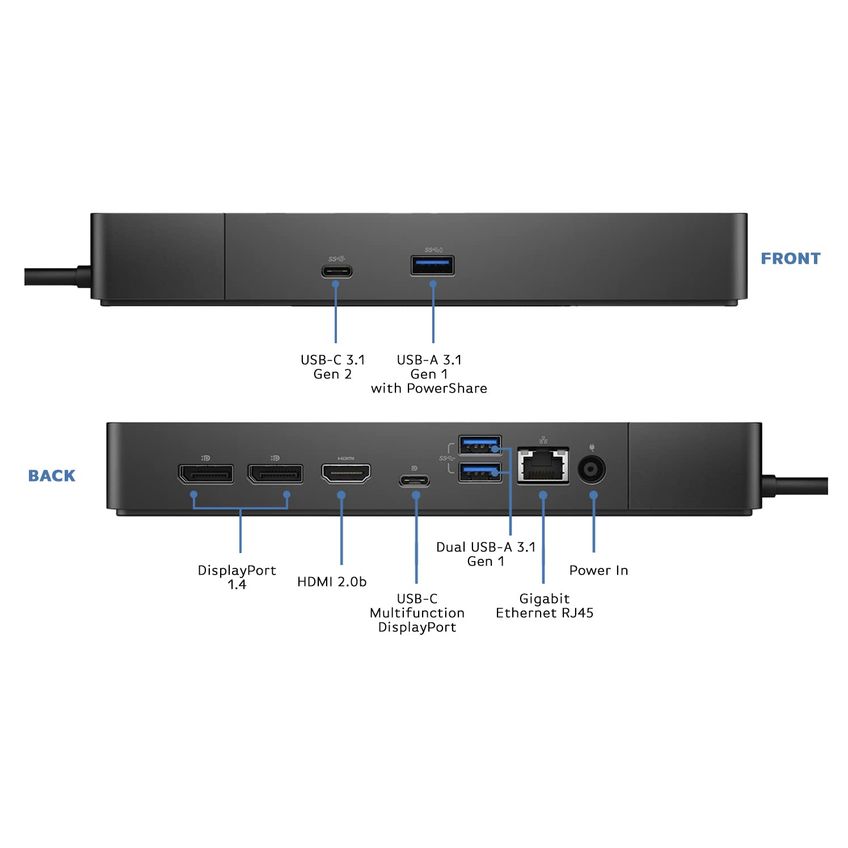 Estação De Acoplamento Dell Wd19s Com Adaptador De Alimentação De 130 W E Pd De 90 W - imagem 2