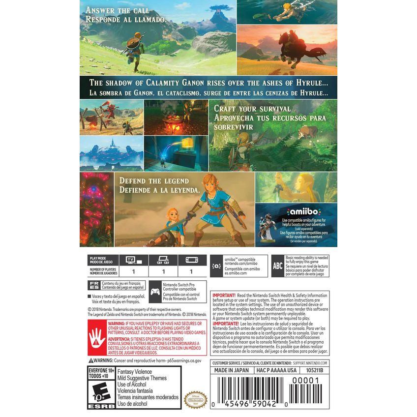 Jogo Eletrônico Nintendo The Legend Of Zelda: Breath Of The Wild - imagem 2