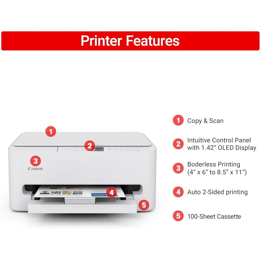 Impressora Canon Pixma TS6520 Sem Fio Multifuncional 1200 DPI - imagem 3