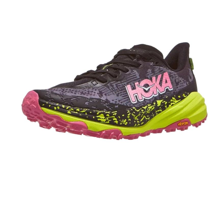 Tênis Feminino Hoka Speedgoat 6 Preto/Neon 6,5 Médio - imagem 2