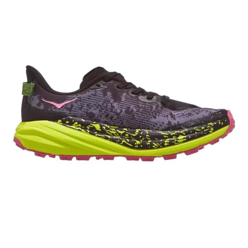 Tênis Feminino Hoka Speedgoat 6 Preto/Neon 6,5 Médio - imagem 3