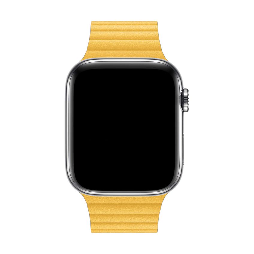 Pulseira De Relógio Apple Leather Loop Meyer Lemon 44 Mm Média - imagem 3