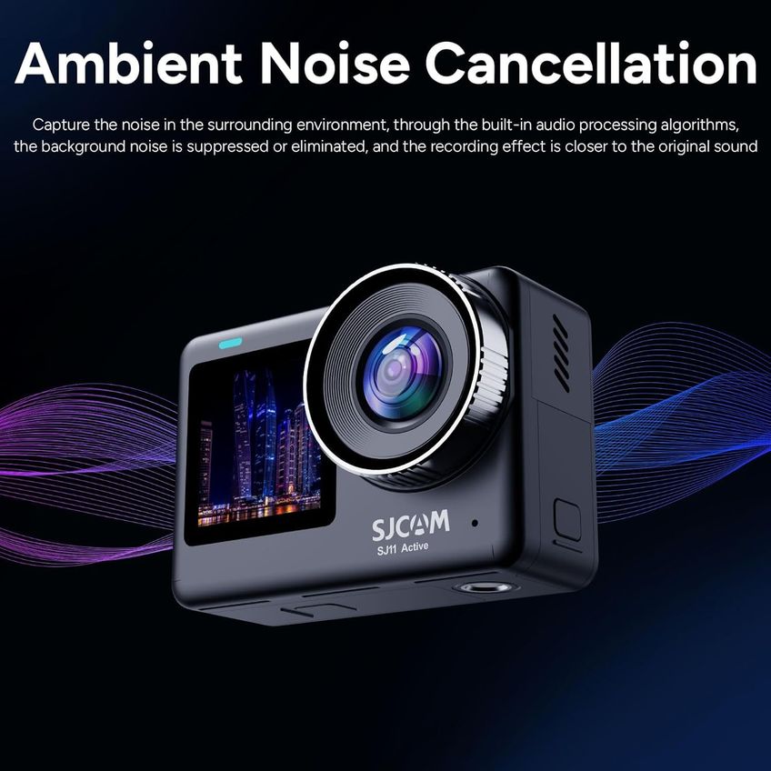 Câmera De Ação Sjcam Sj11 Active 4k Com Tela Sensível Ao Toque Dupla À Prova D'água - imagem 3
