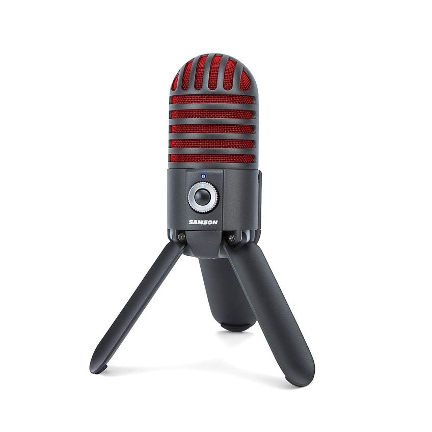Microfone Samson Meteor Mic USB Preto Titânio Com Vermelho - imagem 3