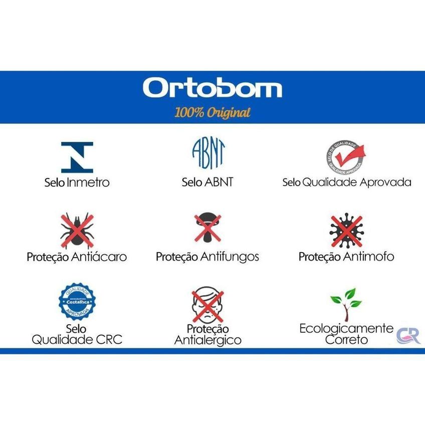 Cama Box Queen Corano White Colchão Plenno Ensacadas Poliéster Branco Ortobom - imagem 5