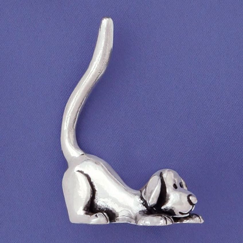 Porta-aneis Basic Spirit 7 cm De Estanho – Cachorro Em Pose De Yoga - imagem 2