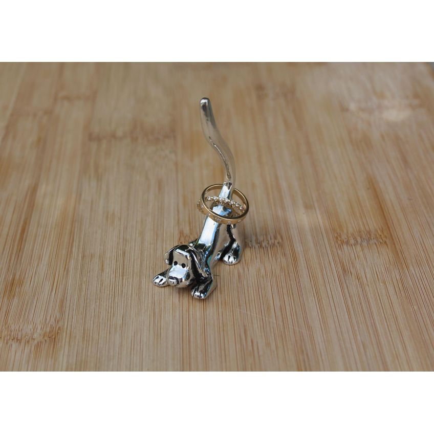 Porta-aneis Basic Spirit 7 cm De Estanho – Cachorro Em Pose De Yoga - imagem 3