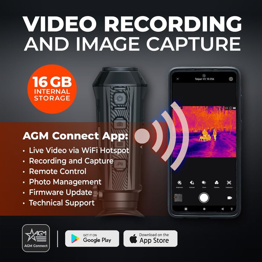 Monocular De Imagem Térmica Agm Global Vision Taipan V2 19-384 - imagem 3