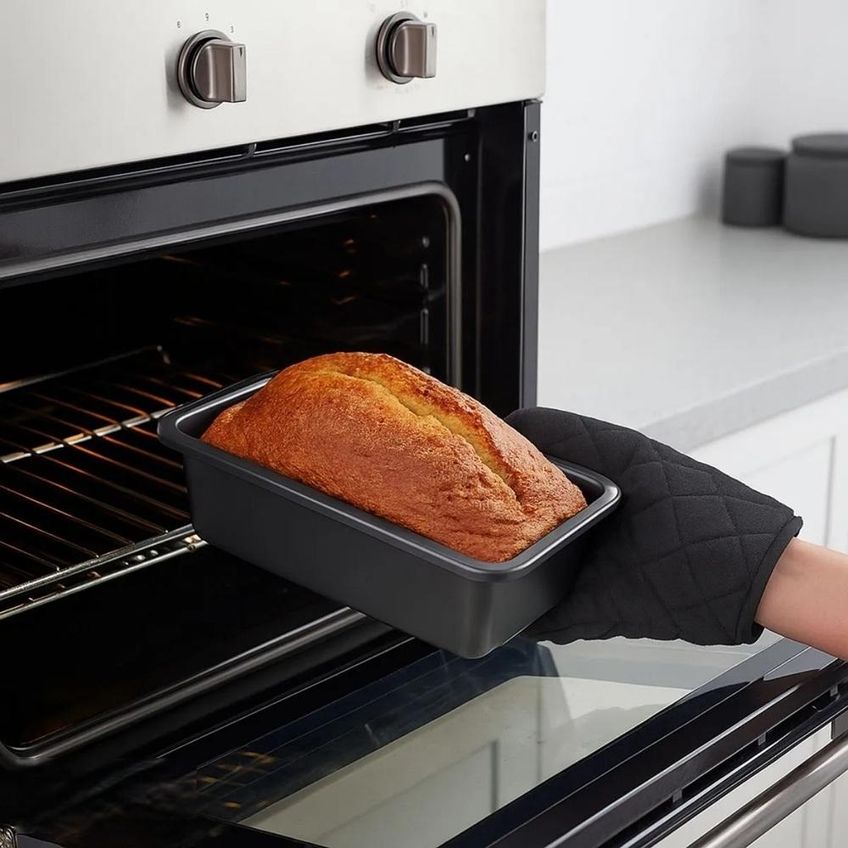Forma Para Pão Baker's Secret 23cm Retangular Antiaderente Em Aço Carbono Preto Bs10426 - imagem 5
