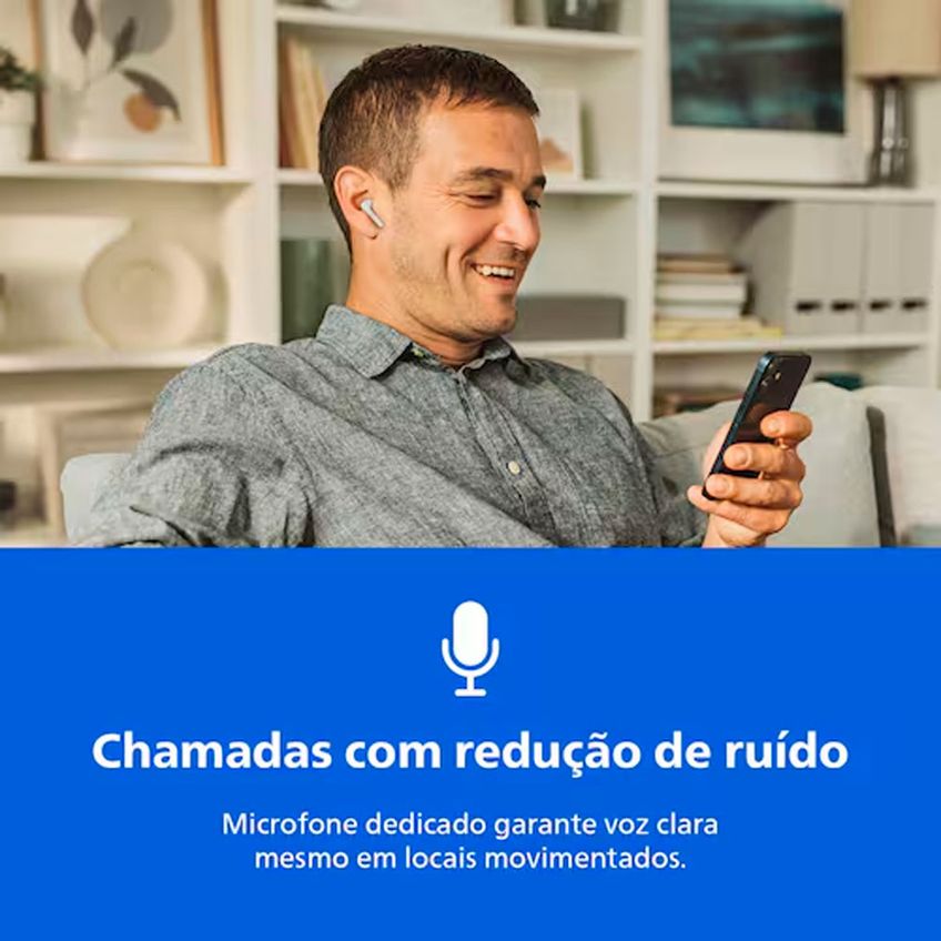Fone De Ouvido Tat1139wt/00 Bluetooth Tws Ipx4 26h De Bateria Philips - imagem 4