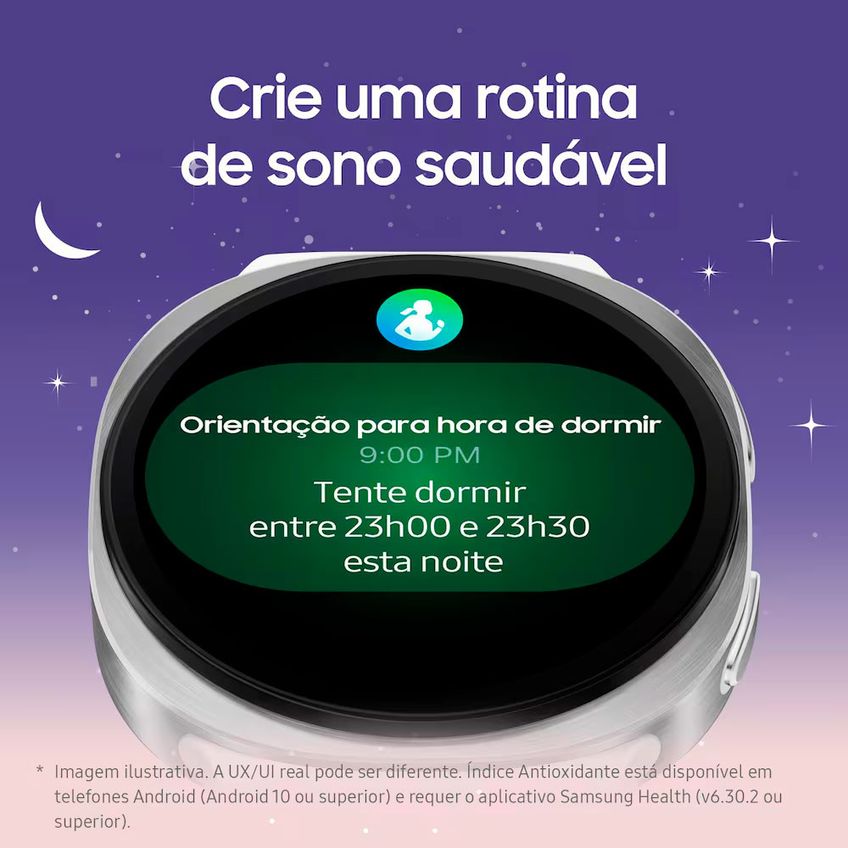 Smartwatch Galaxy Watch 8 44mm LTE Tela Cristal Safira GPS Samsung - imagem 4