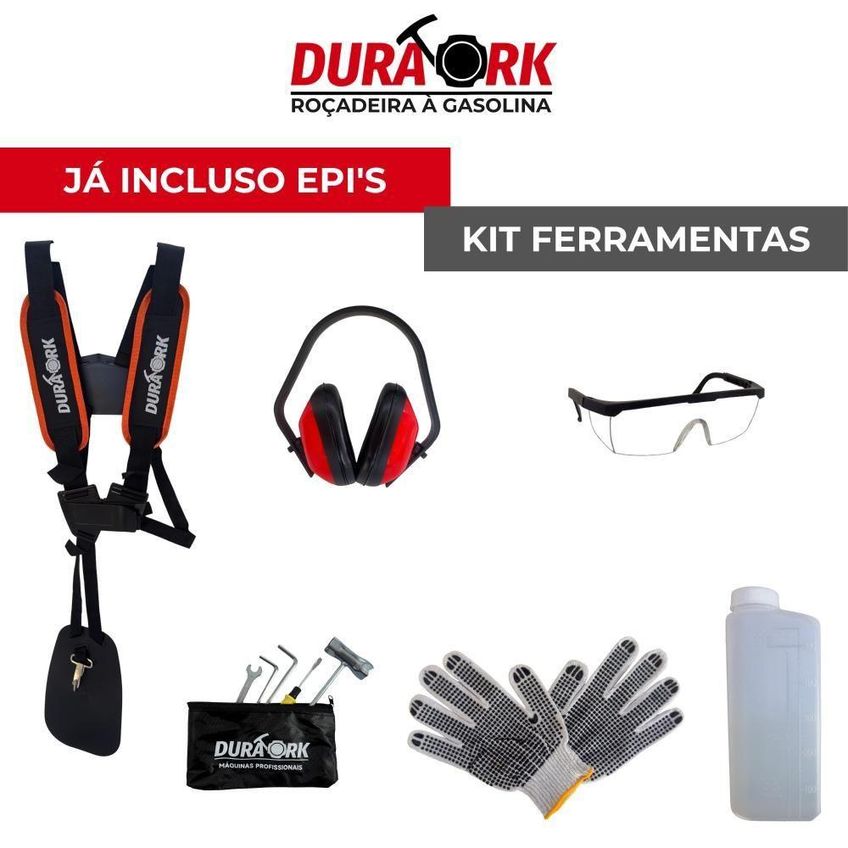 Roçadeira Lateral À Gasolina 6 Em 1 Dr520p5 Profissional Motor 2 Tempos 52cc 2,5hp 10500 Rpm - imagem 5