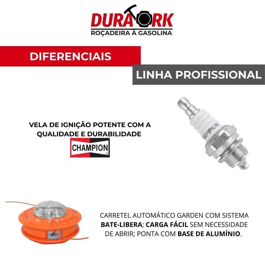 Roçadeira Lateral À Gasolina 5 Em 1 Dr520p5 Profissional Motor 2 Tempos 52cc 2,5hp Easy Start - imagem 3