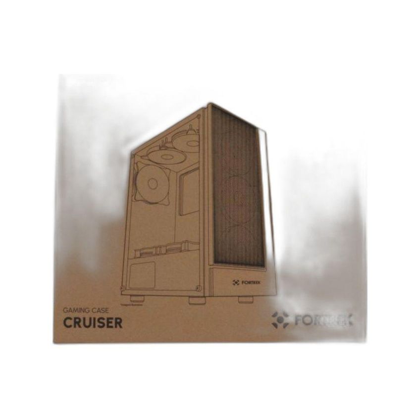 Gabinete Gamer Fortrek Cruiser Mid Tower Rgb Preto Com 3 Fans - imagem 3