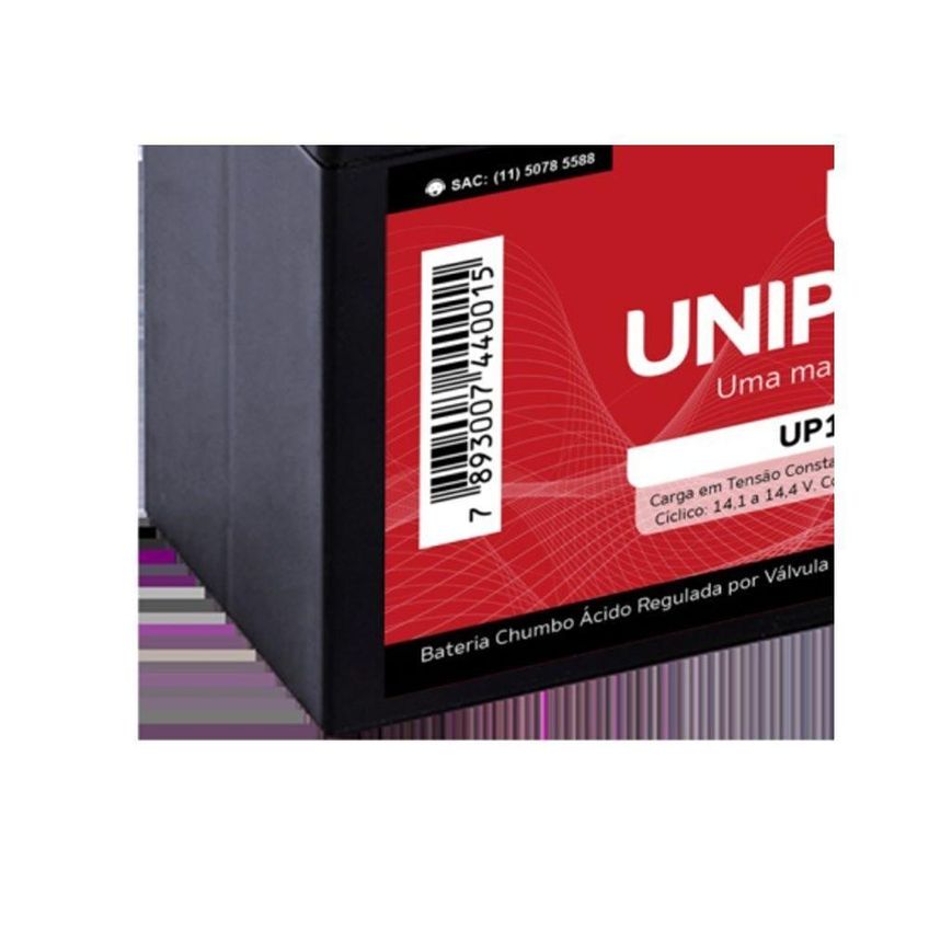 Bateria Up1270seg 12v 7,0ah Com Terminal F187 Preto Unipower - imagem 3