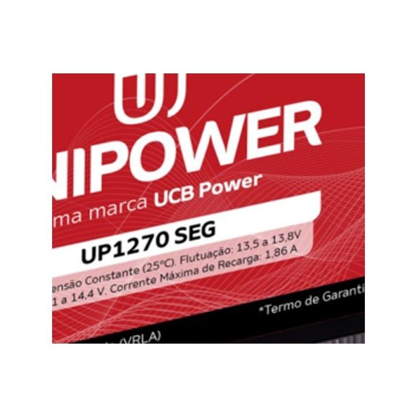 Bateria Up1270seg 12v 7,0ah Com Terminal F187 Preto Unipower - imagem 5