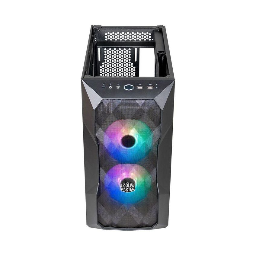Gabinete Td300 Mesh Mini Tower Atx Aço Com Fan Argb Preto - imagem 3