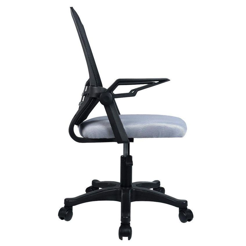Cadeira Office Executiva LC1 Tela Mesh Base Com Rodízios Ajuste De Altura Preta E Cinza Vinik - imagem 3