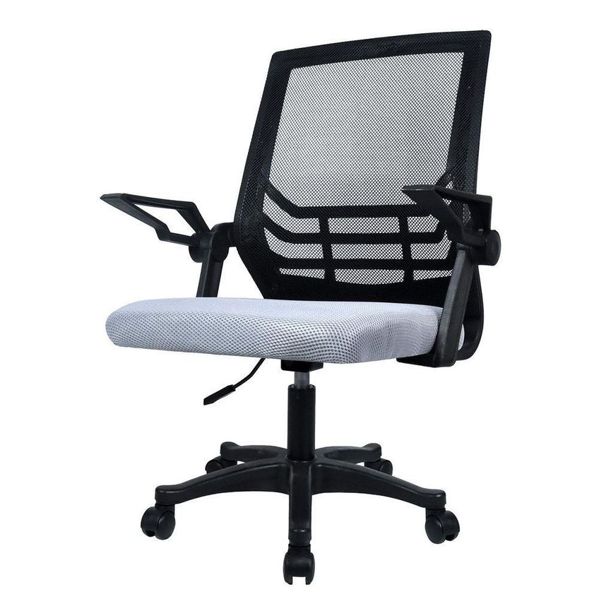 Cadeira Office Executiva LC1 Tela Mesh Base Com Rodízios Ajuste De Altura Preta E Cinza Vinik - imagem 5