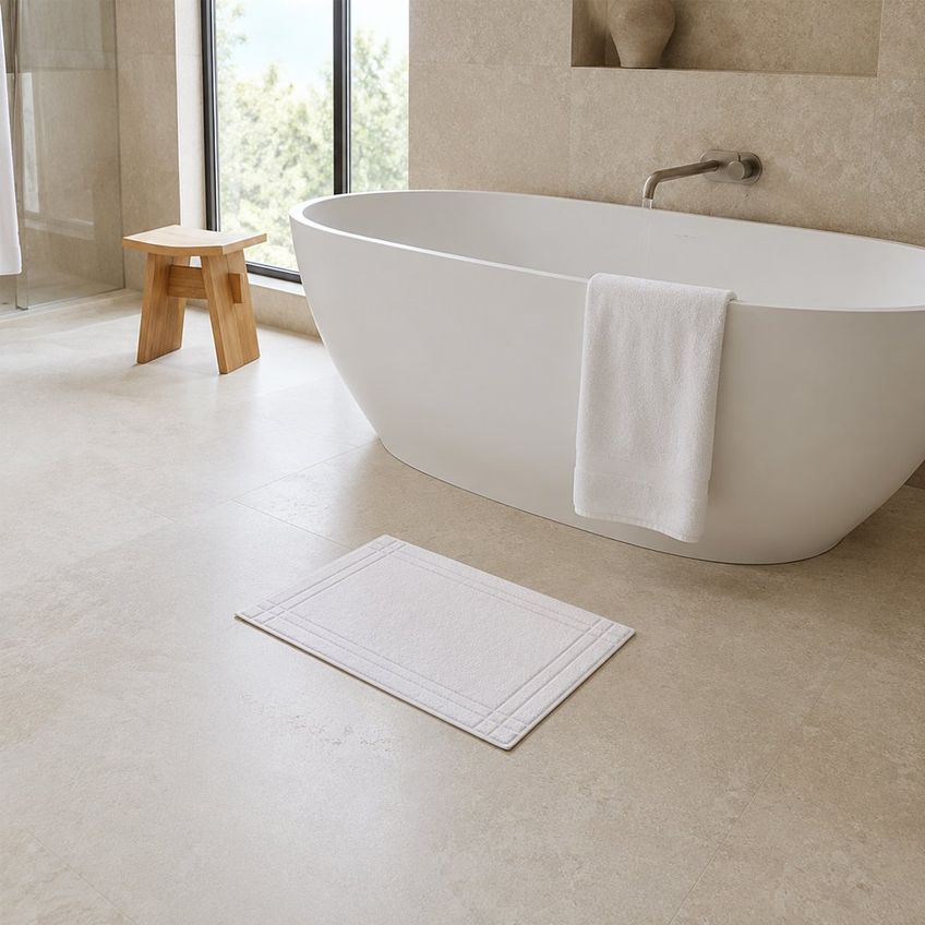 Toalha De Piso Hotelaria 90% Algodão 10% Poliéster 450g/m² 50x70cm Bene Casa Branco - imagem 3