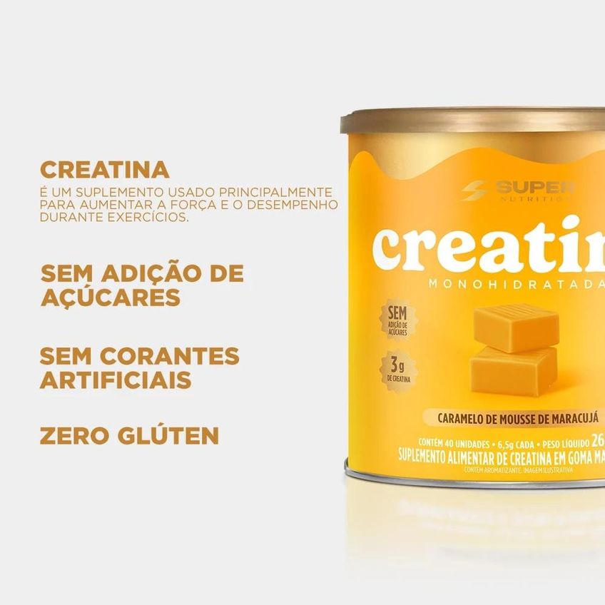 Super Nutrition Caramelo Creatina Mousse De Maracujá 220g - imagem 4