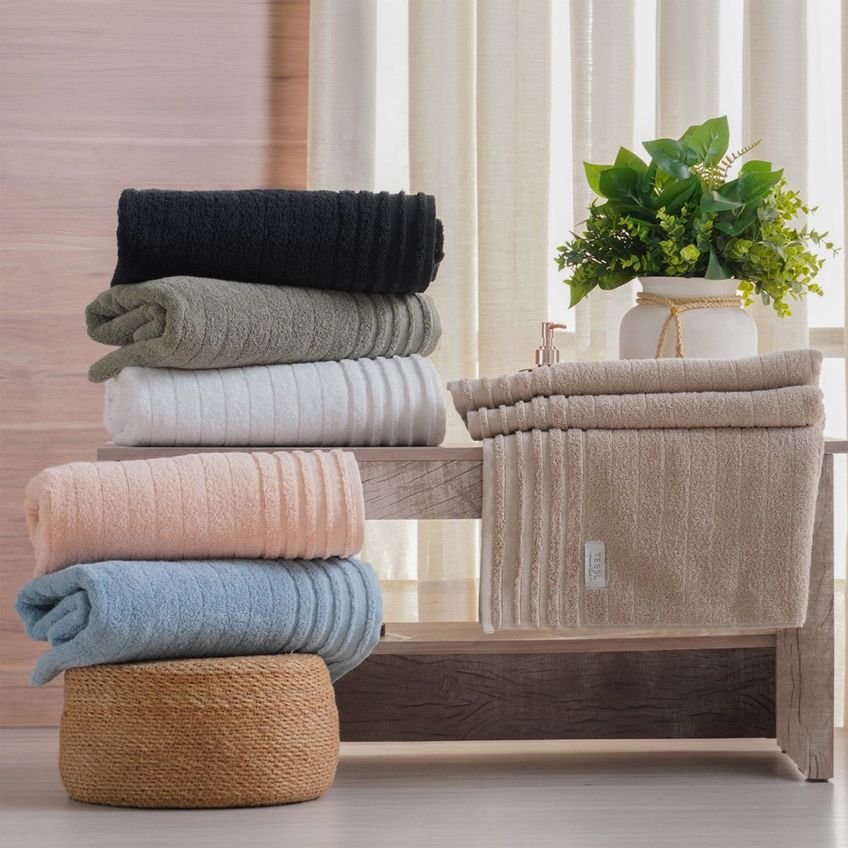 Toalha Banhão Glamour 100% Algodão 450g/m² 80x150cm Tessi Centeio - imagem 3