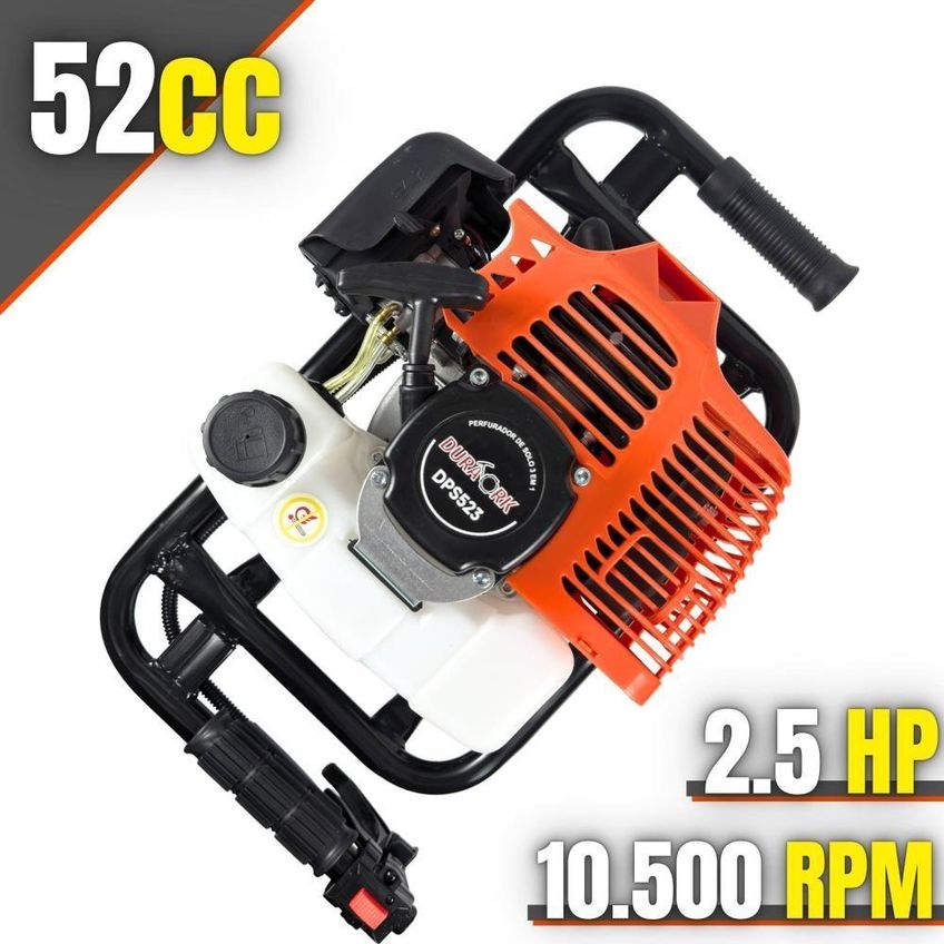 Perfurador De Solo Dps523g Com Motor 52cc 2,5hp E Sistema Easy Start Laranja 1,2l - imagem 4