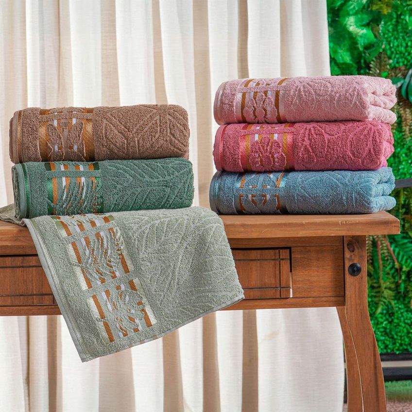 Toalha De Rosto Premier 100% Algodão 420g/m² 45x75cm Bene Casa Verde Menta - imagem 3