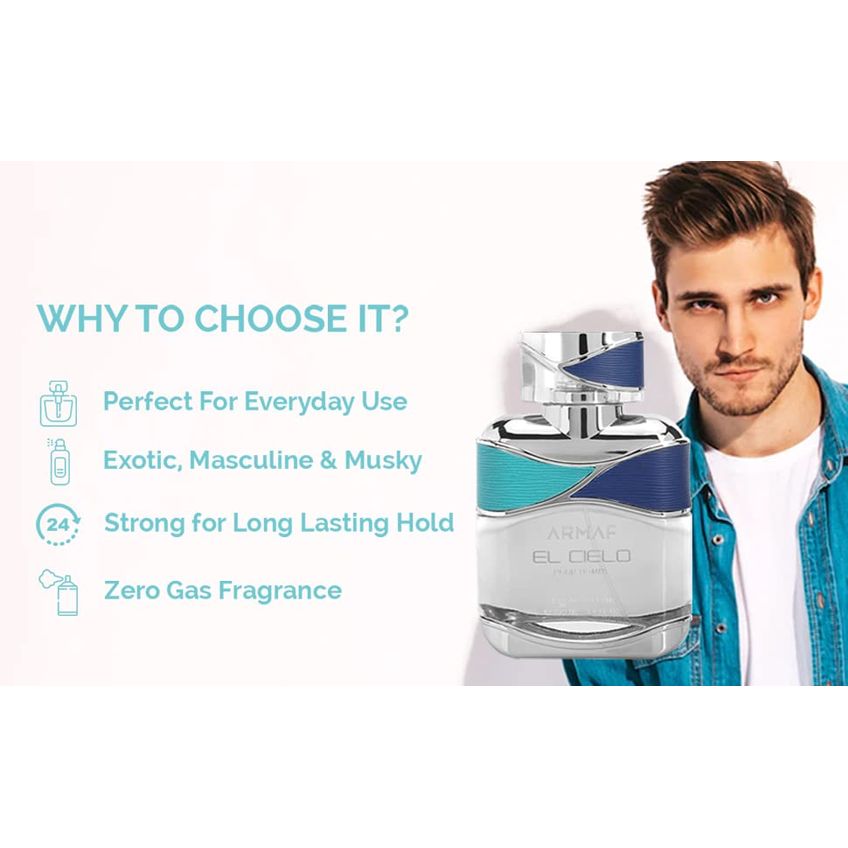 Perfume Armaf El Cielo Pour Homme Eau De Parfum 100ml Para Homens - imagem 4