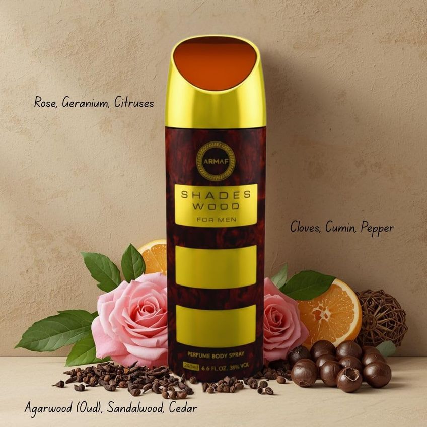 Desodorante Spray Armaf Shades Wood 200ml - imagem 2