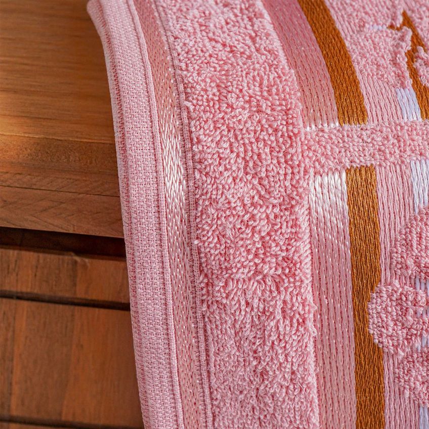 Toalha De Rosto Premier 100% Algodão 420g/m² 45x75cm Bene Casa Rosa Aurora - imagem 5