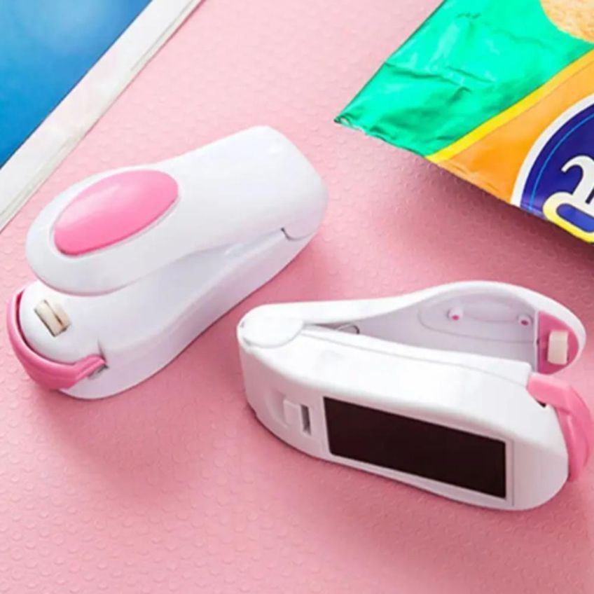 Mini Seladora A Pilha Lacra Alimentos Hermetico Portatil - imagem 5