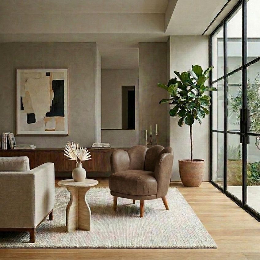 Poltrona Decorativa Flora Com Pés Torneados Em Madeira Courino Marrom Com Espuma D26 - imagem 4