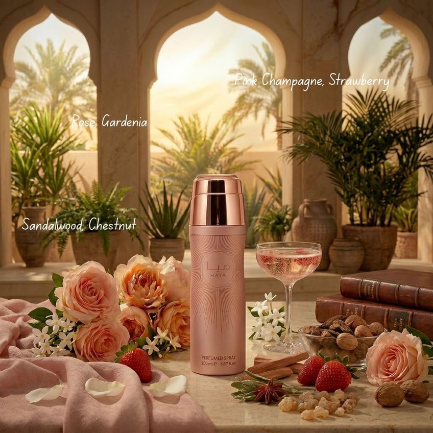 Spray Corporal Lattafa Haya 200ml (6,8 Oz) - imagem 2